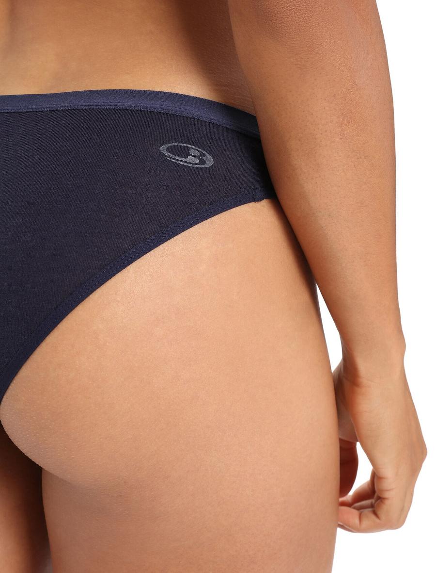 Bielizny Icebreaker Merino Siren Bikini Briefs Damskie Granatowe | PL 1226SGLO